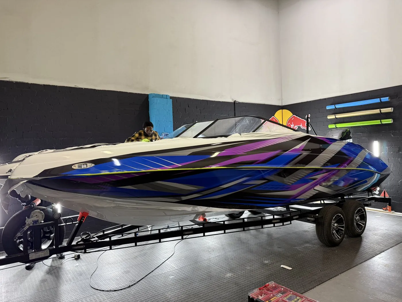 Custom boat wrap