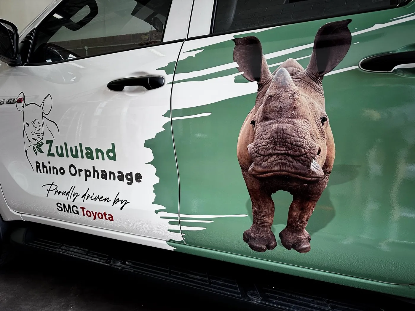 Zululand Rhino Orphanage SMG Toyota vehicle decal