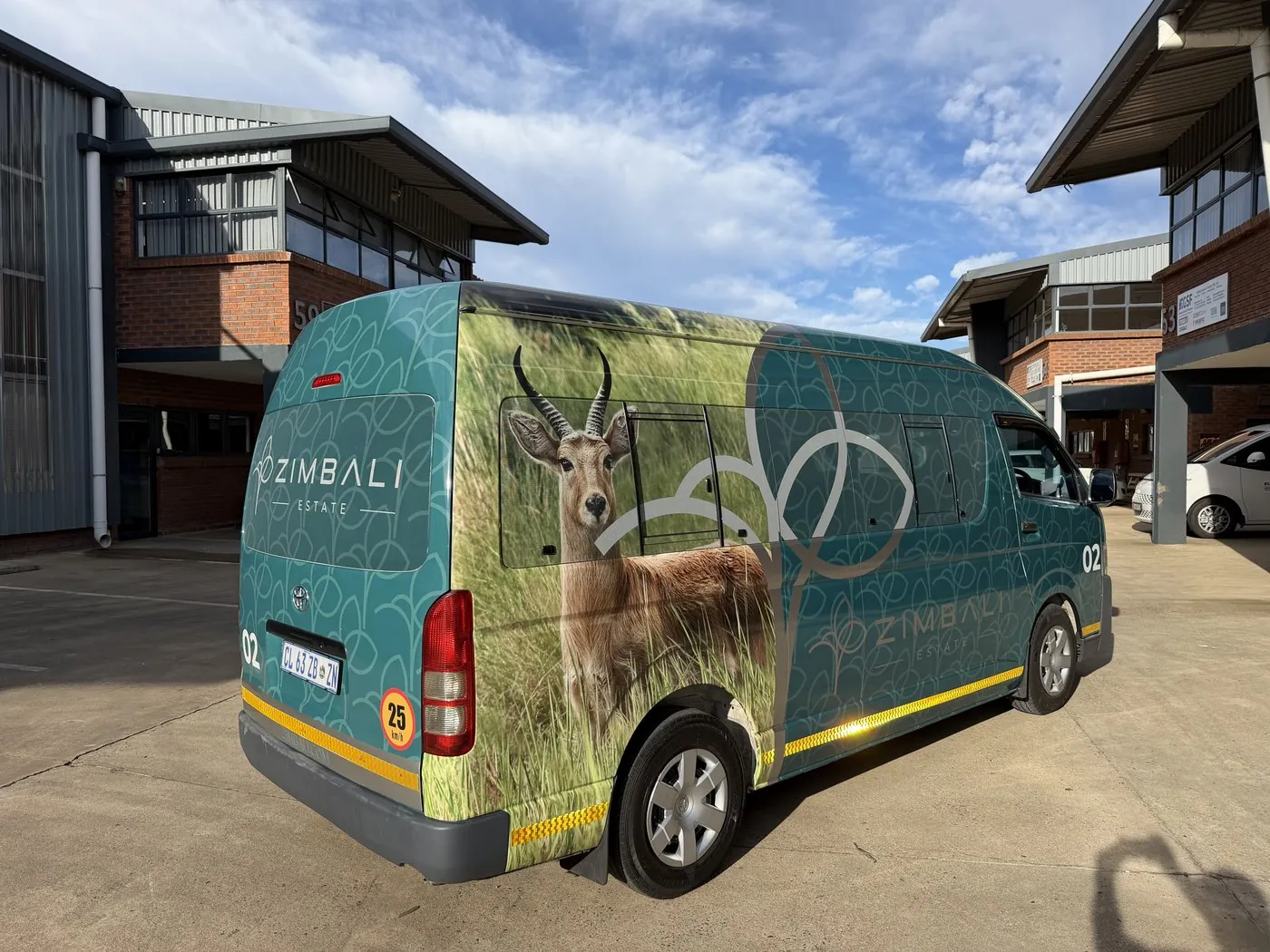 Zimbali Estate shuttle van fleet wrap