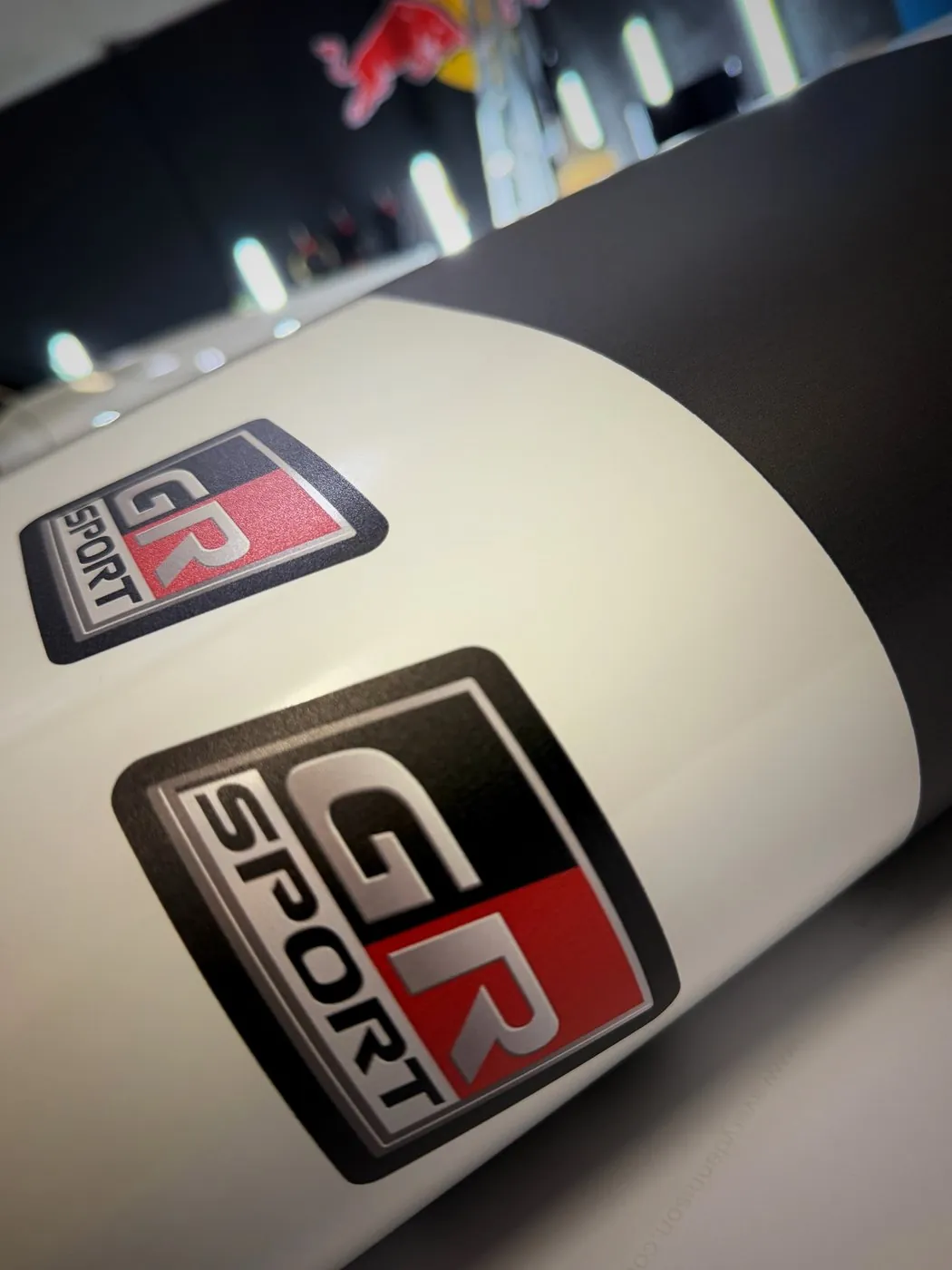 GR Sport vehicle decals close up