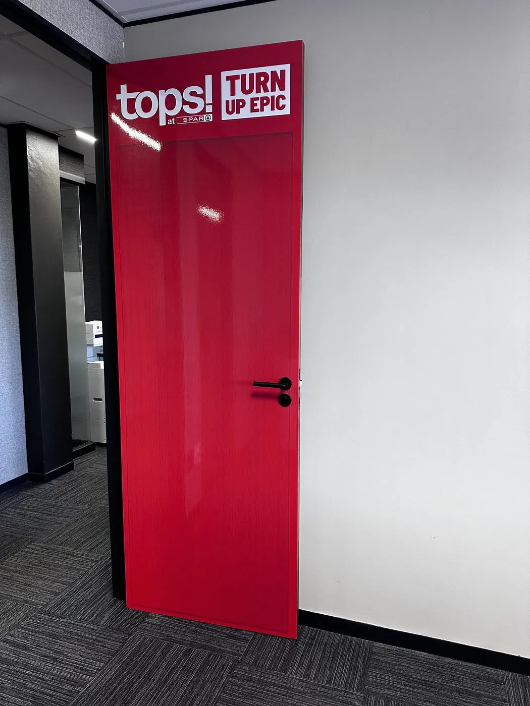 Branded door wrap for tops! at SPAR