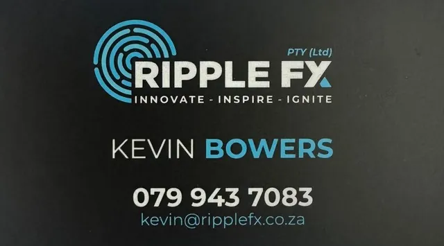Kevin Bowers — Ripple FX business card front